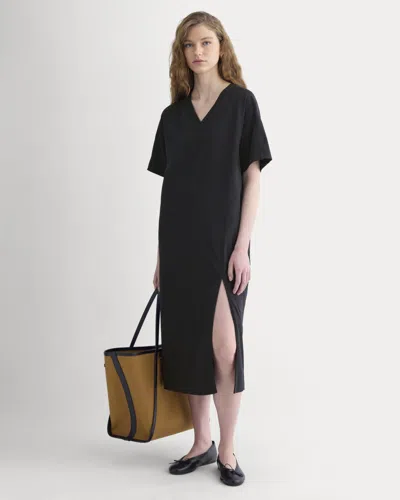 Everlane Weekend Tshirt Midi Dress In Black