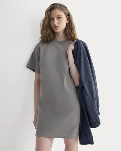 Everlane Weekend Tshirt Mini Dress In Charcoal Grey In Gray
