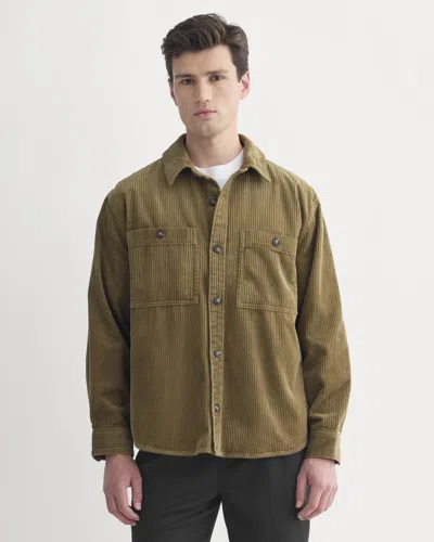 Everlane Wide Wale Corduroy Shirt In Aged Brass In Brown