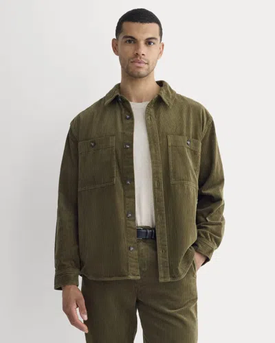 Everlane Wide Wale Corduroy Shirt In Beech In Brown