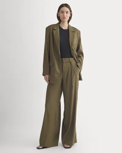 Everlane Wide-leg Belted Pant In Brown