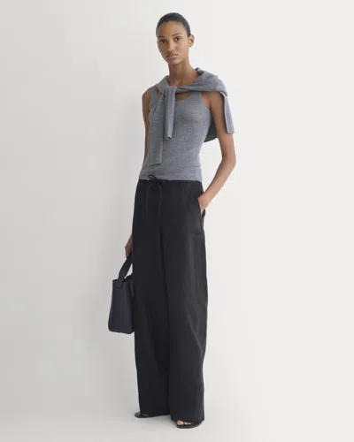 Everlane Wide-leg Drawstring Pant In Black