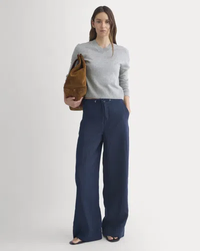 Everlane Wide-leg Drawstring Pant In Blue