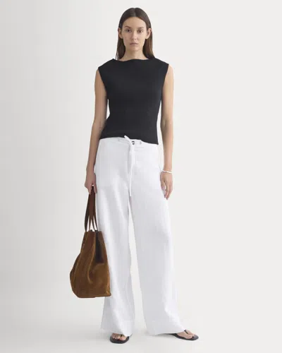 Everlane Wide-leg Drawstring Pant In White