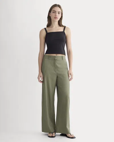 Everlane Wide-leg Pant In Green