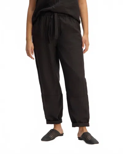Everlane Women's The Linen Pull On Barrel Pants In Black