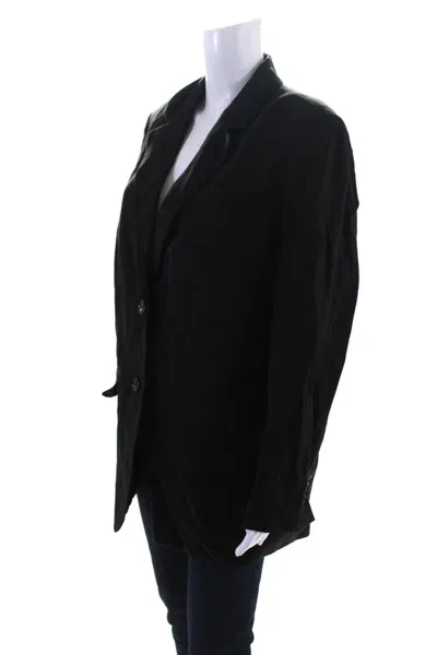 Everlane Womens The Cotton Linen Blazer Black
