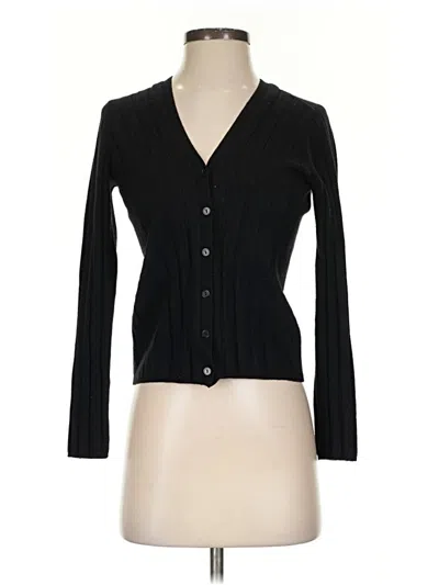 Pre-owned Everlane Wool Cardigan Sweater In Black