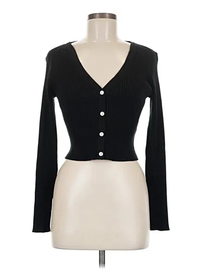 Pre-owned Everlane Wool Cardigan Sweater In Black