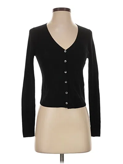 Pre-owned Everlane Wool Cardigan Sweater In Black