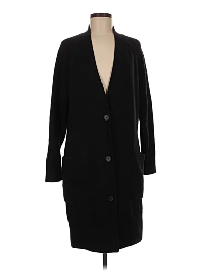 Pre-owned Everlane Wool Cardigan Sweater In Black
