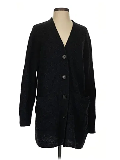 Pre-owned Everlane Wool Cardigan Sweater In Black