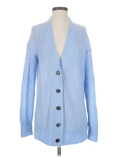 Pre-owned Everlane Wool Cardigan Sweater In Blue
