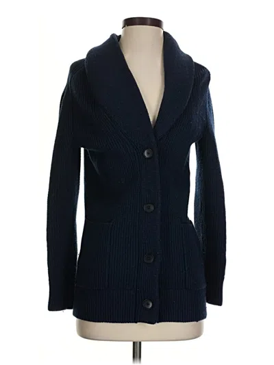 Pre-owned Everlane Wool Cardigan Sweater In Blue