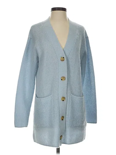 Pre-owned Everlane Wool Cardigan Sweater In Blue