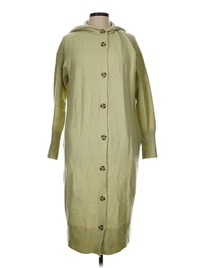 Pre-owned Everlane Wool Cardigan Sweater In Green