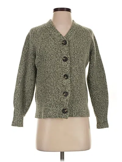 Pre-owned Everlane Wool Cardigan Sweater In Green