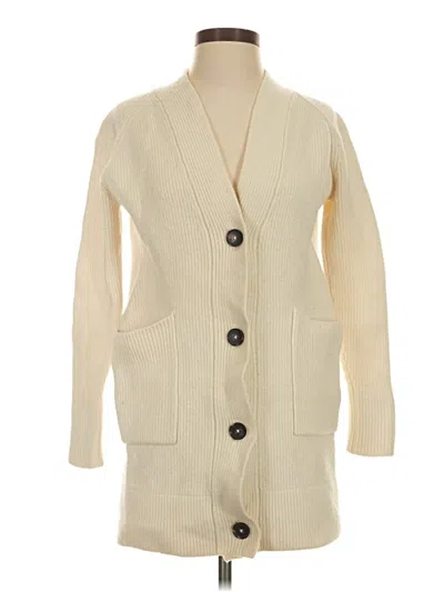 Pre-owned Everlane Wool Cardigan Sweater In Ivory