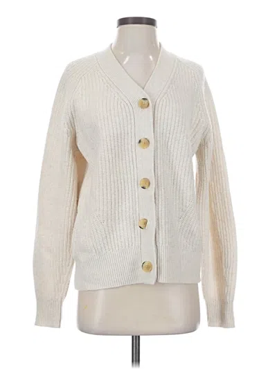 Pre-owned Everlane Wool Cardigan Sweater In Ivory