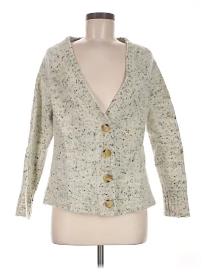 Pre-owned Everlane Wool Cardigan Sweater In Ivory