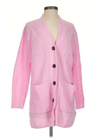 Pre-owned Everlane Wool Cardigan Sweater In Pink