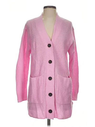 Pre-owned Everlane Wool Cardigan Sweater In Pink