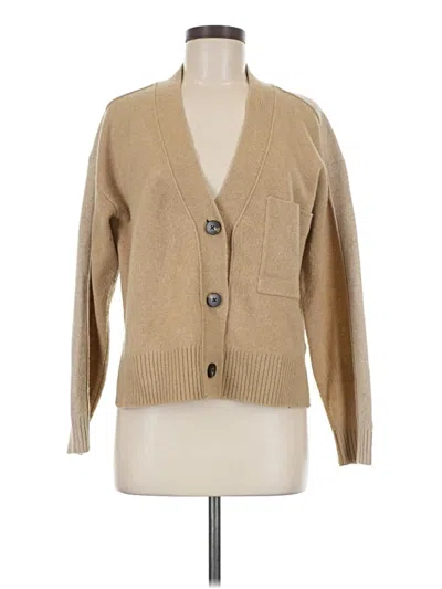 Pre-owned Everlane Wool Cardigan Sweater In Tan