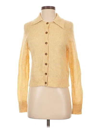 Pre-owned Everlane Wool Cardigan Sweater In Yellow