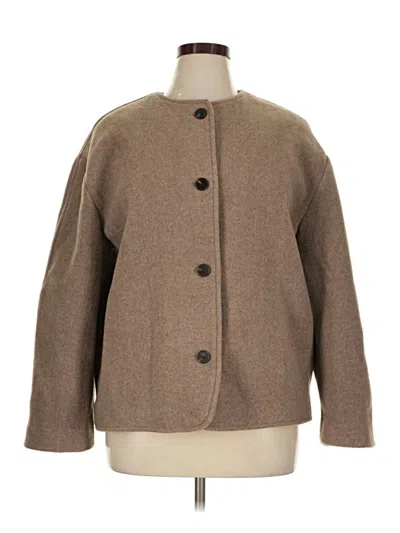 Pre-owned Everlane Wool Coat In Brown