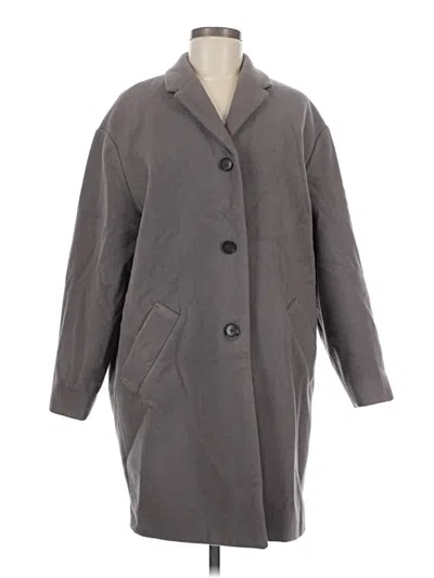 Pre-owned Everlane Wool Coat In Gray
