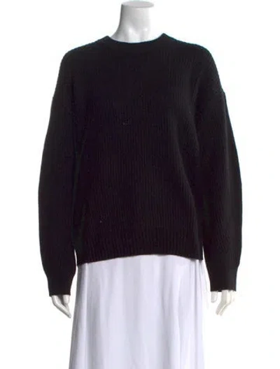 Pre-owned Everlane Wool Crew Neck Sweater In Black