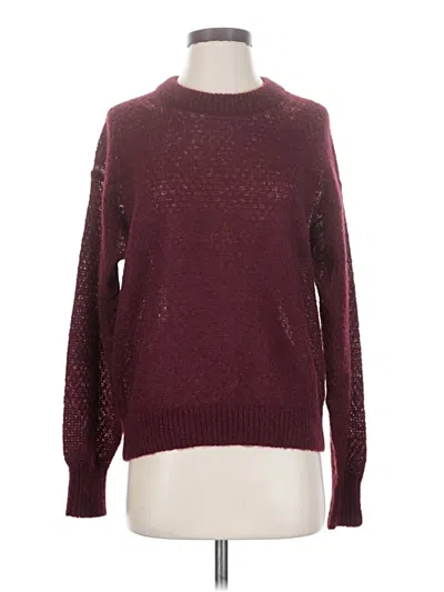 Pre-owned Everlane Wool Pullover Sweater In Burgundy
