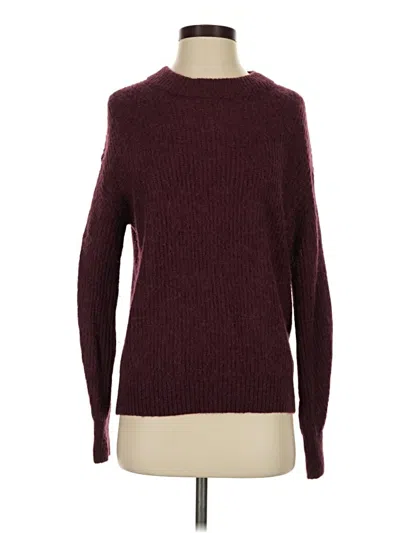 Pre-owned Everlane Wool Pullover Sweater In Burgundy