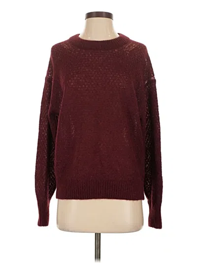 Pre-owned Everlane Wool Pullover Sweater In Burgundy