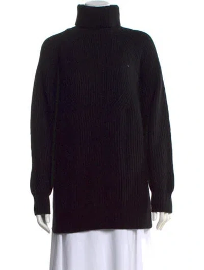 Pre-owned Everlane Wool Turtleneck Sweater In Black