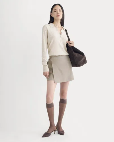 Everlane Wrap Mini Skort In Gray