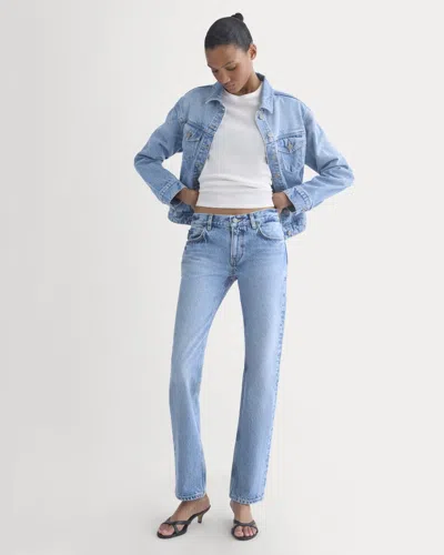 Everlane X Elena Bonvicini Highland Low-rise Cigarette Jean In Crystal Cove Indigo In Blue