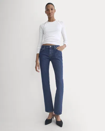 Everlane X Elena Bonvicini Highland Low-rise Cigarette Jean In Deep Bay Indigo In Blue