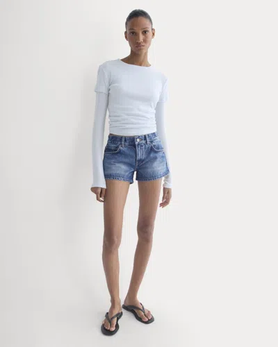 Everlane X Elena Bonvicini Pacific Short In Blue Bird Indigo
