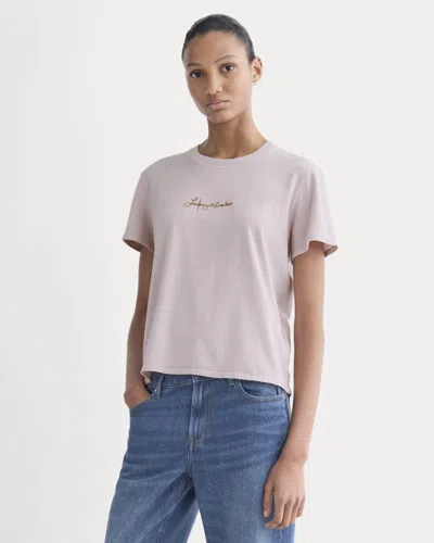 Everlane X Laufey Foundation Box-cut Tshirt In Burnished Lilac In Purple