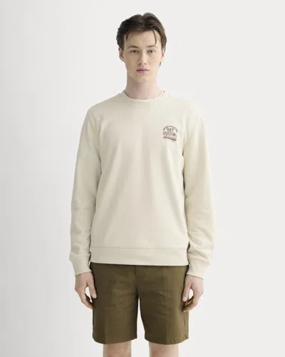 Everlane X Parks Project French Terry Crew Neck Sweater In Natural/brown