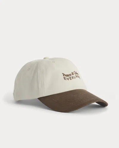 Everlane X Peace & Quiet Baseball Hat In Bone In White