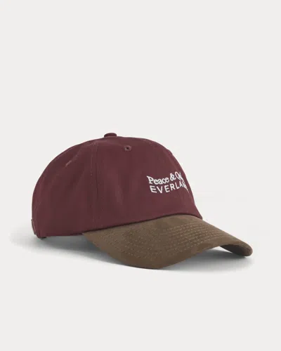 Everlane X Peace & Quiet Baseball Hat In Wine In Brown