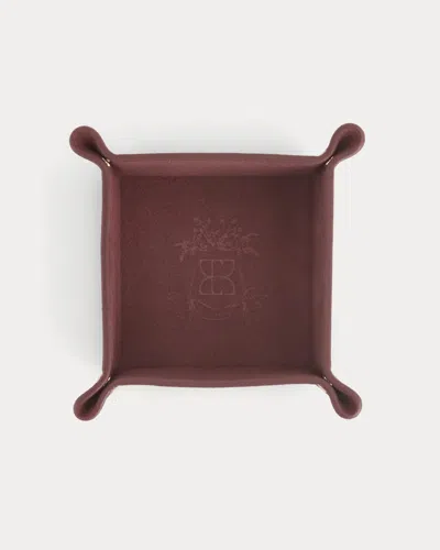 Everlane X Peace & Quiet Suede Catchall In Wine In Brown