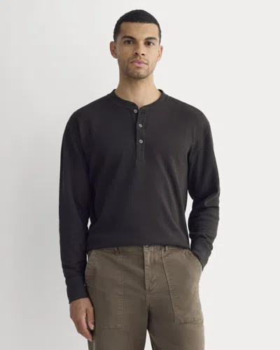 Everlane Rmal Henley In Black