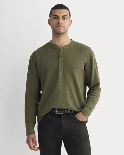 Everlane Rmal Henley In Green