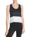 Everlast Color-block Cropped Tank In Black/white
