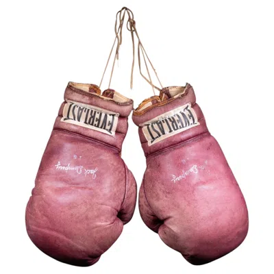 Pre-owned Everlast Vintage Leather  Boxing Gloves, Circa 1960s In Pink