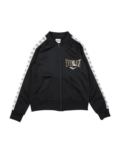 Everlast Woman Sweatshirt Black Size 9 Cotton, Elastane