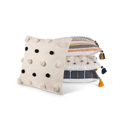 Everlasting Glow 100% Cotton Throw Square Pillow Cover & Insert
